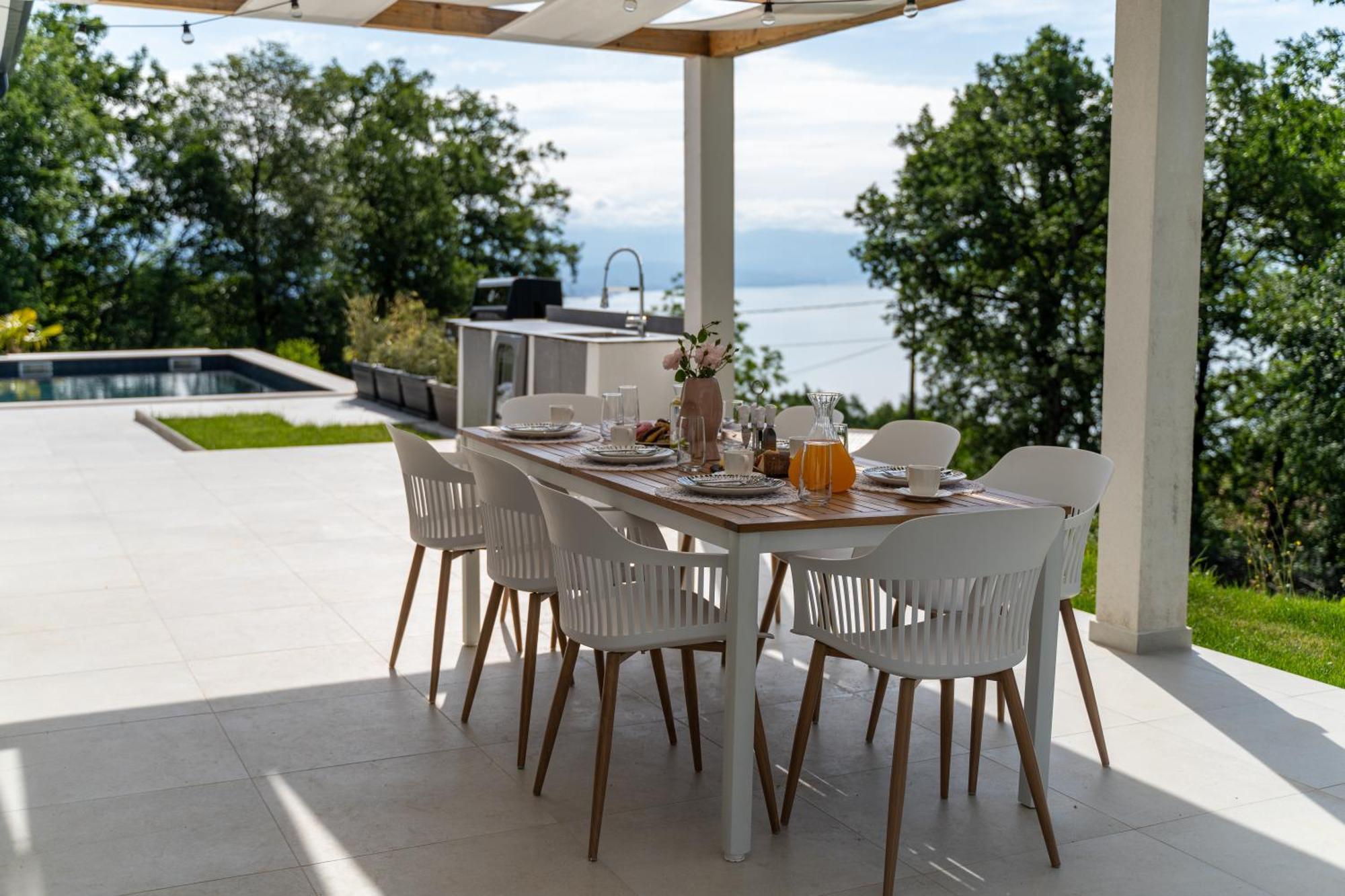 Mare&monti In Opatija, Pool, Ev Station, Sea View, Bbq Vila