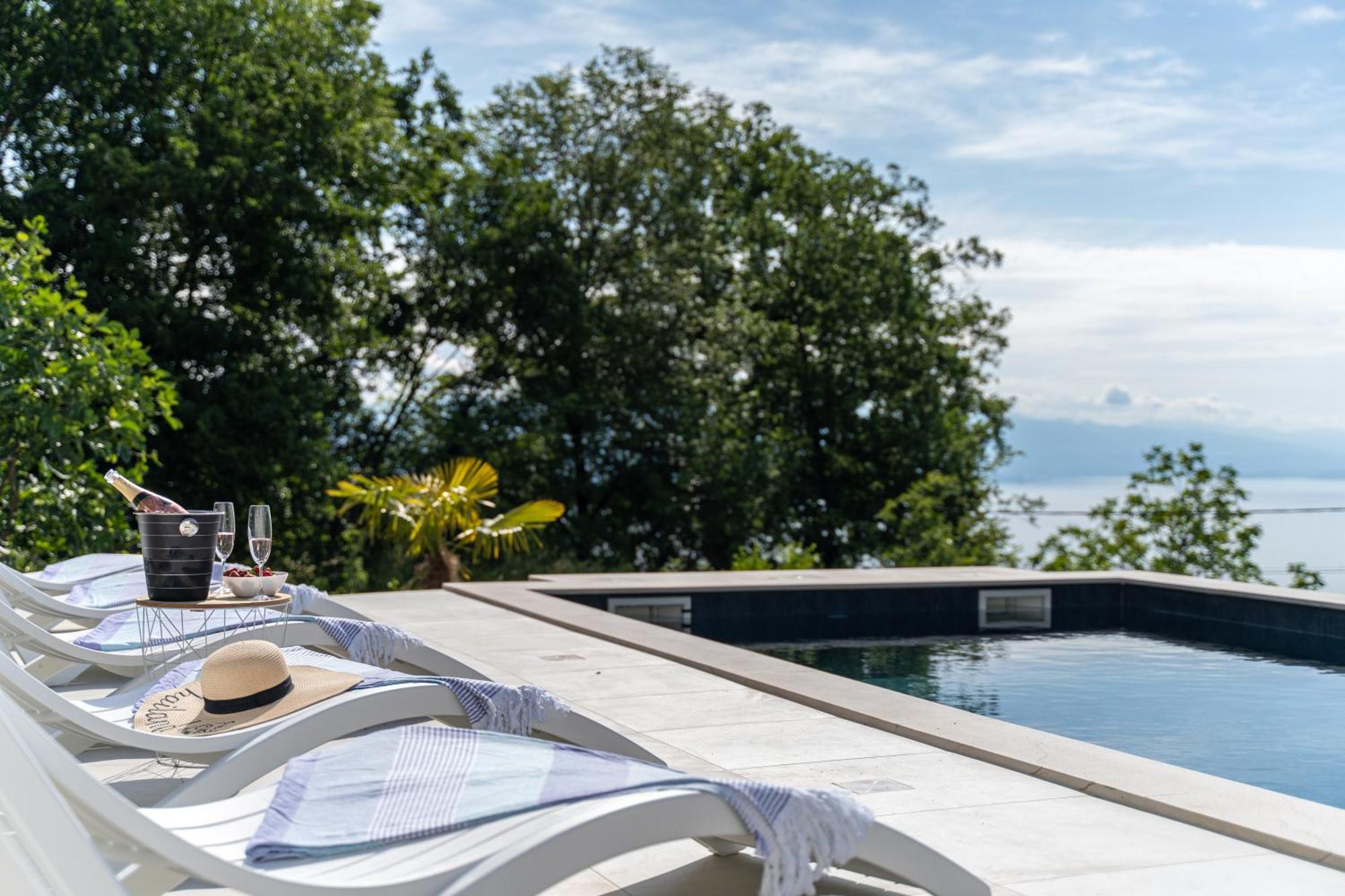 Mare&monti In Opatija, Pool, Ev Station, Sea View, Bbq Villa *